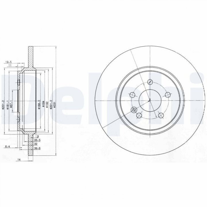 Тормозные диски DELPHI BG3728 (фото 1)