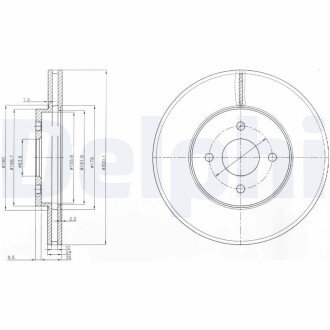 Тормозной диск DELPHI BG3742