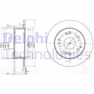 Задний тормозной диск DELPHI BG3745