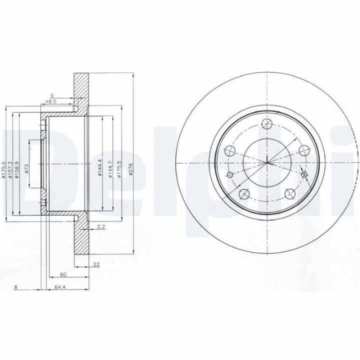 Тормозные диски DELPHI BG3752 (фото 1)