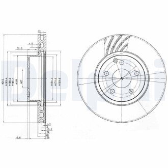 Тормозной диск DELPHI BG3756