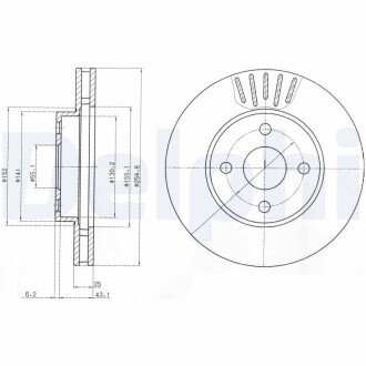 Тормозной диск DELPHI BG3781