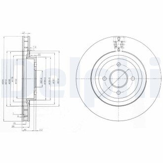 Тормозной диск DELPHI BG3852