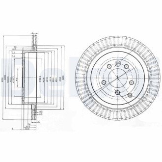 Тормозной диск DELPHI BG3925C