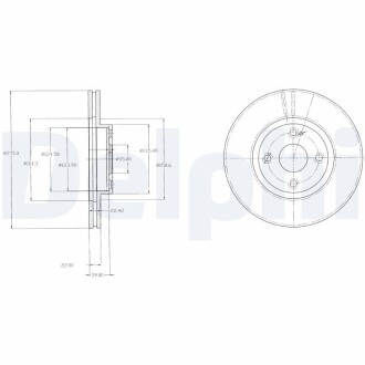 Передний тормозной диск DELPHI BG3966