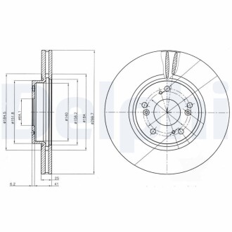 Тормозной диск DELPHI BG3978