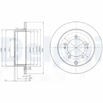 Задний тормозной диск DELPHI BG4037