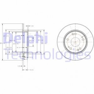 Гальмівні диски DELPHI BG4118C