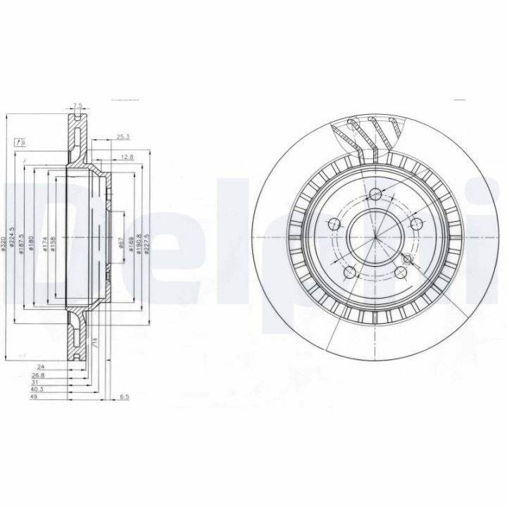 Гальмівні диски DELPHI BG4144 (фото 1)