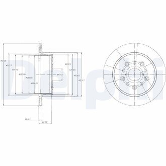 Тормозной диск DELPHI BG4216