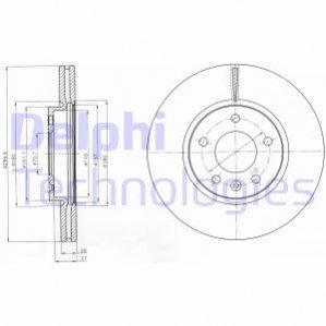 Тормозной диск opel astra 09- DELPHI BG4278C