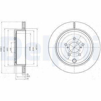 Тормозной диск DELPHI BG4288