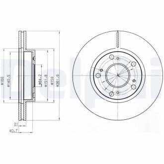 Тормозной диск DELPHI BG4294