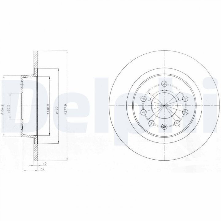 Тормозные диски DELPHI BG4300 (фото 1)