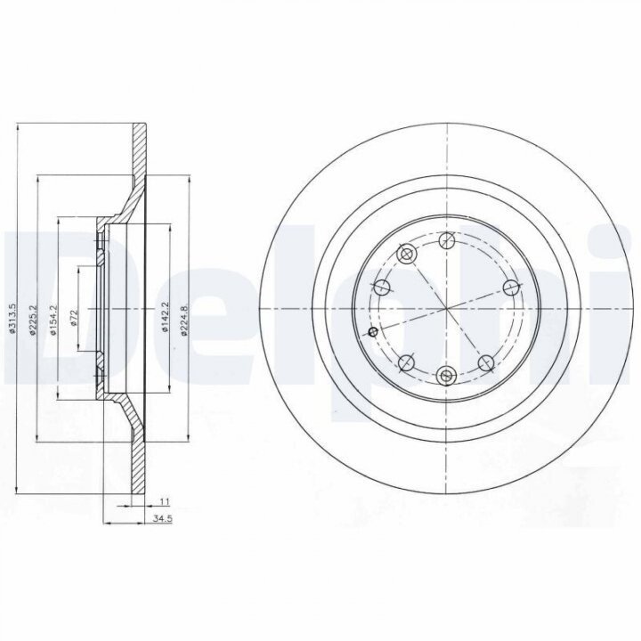 Mazda диск гальмо. задня mazda 6 2.3 DELPHI BG4318 (фото 1)