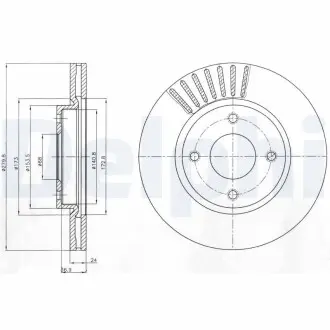 Тормозной диск DELPHI BG4337