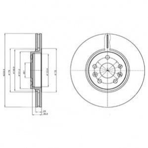 Передний тормозной диск DELPHI BG4338