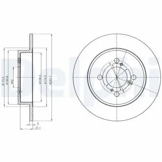 Тормозной диск DELPHI BG4345