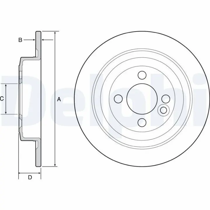Задній гальмівний диск міни DELPHI BG4560C (фото 1)