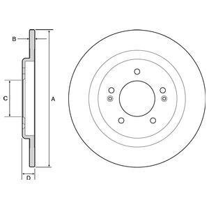 Задний тормозной диск DELPHI BG4563C