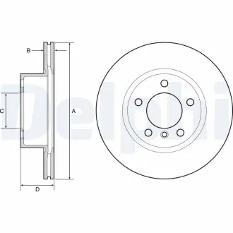 Тормозной диск DELPHI BG4645C