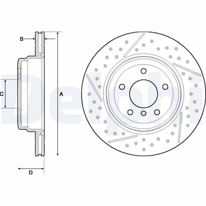 Тормозной диск DELPHI BG4714C (фото 1)