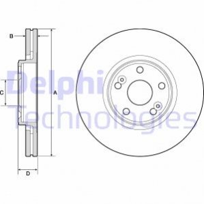 Передний тормозной диск renault scenic rx4 02- DELPHI BG4746C