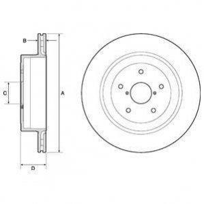 Задний тормозной диск subaru impreza 04- DELPHI BG4775C