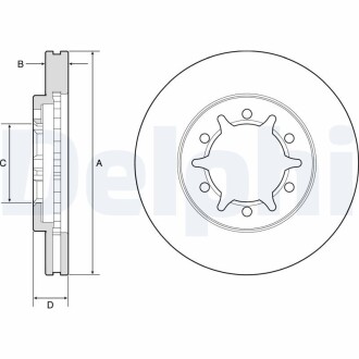 Гальмівний диск nissan np300 08- DELPHI BG4795C