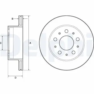 Тормозной диск DELPHI BG4796C