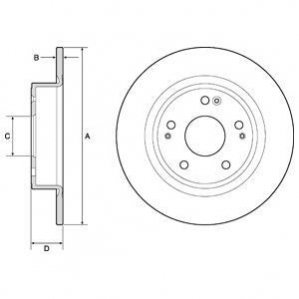 Тормозные диски DELPHI BG4801C (фото 1)
