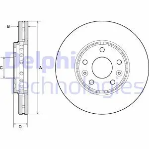 Тормозной диск DELPHI BG4815C