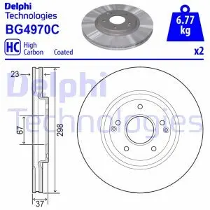 Передний тормозной диск DELPHI BG4970C