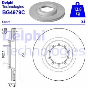 Тормозной диск DELPHI BG4979C