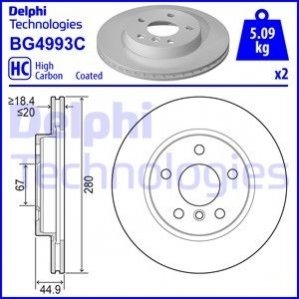 Передний тормозной диск DELPHI BG4993C (фото 1)