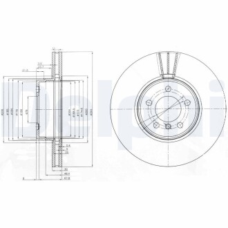 Передній гальмівний диск DELPHI BG9008C