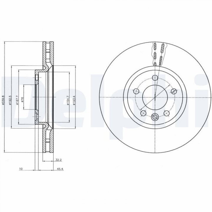 Тормозной диск DELPHI BG9106 (фото 1)