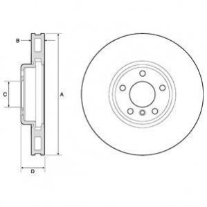 Передний тормозной диск DELPHI BG9155C (фото 1)