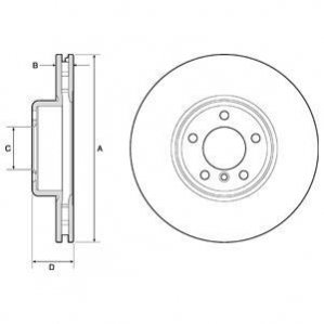 Передний тормозной диск DELPHI BG9157C (фото 1)