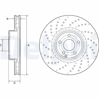 Передний тормозной диск DELPHI BG9216C