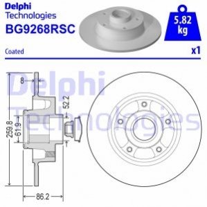 Гальмівні диски DELPHI BG9268RSC