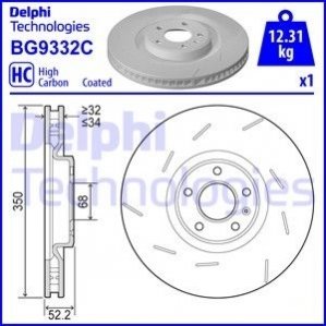 Тормозной диск DELPHI BG9332C (фото 1)