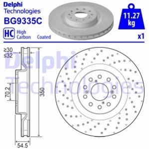 Тормозной диск DELPHI BG9335C (фото 1)