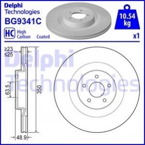 Передній гальмівний диск DELPHI BG9341C