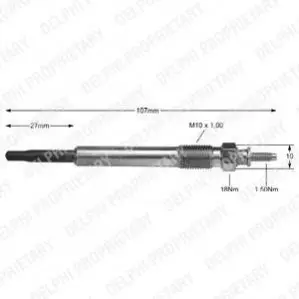Свеча накаливания DELPHI HDS367