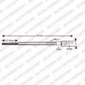 Свеча накаливания DELPHI HDS424