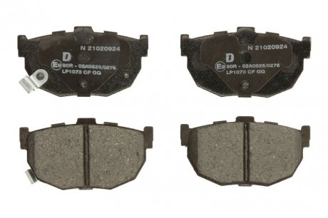 Комплект тормозных колодок, дисковый тормоз DELPHI LP1073 (фото 1)