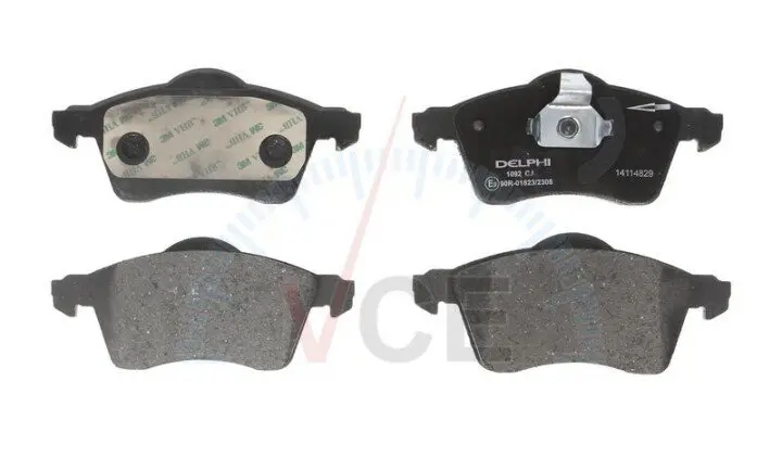 Фото 1 - Комплект гальмівних колодок, дискове гальмо DELPHI LP1092 Комплект гальмівних колодок, дискове гальмо DELPHI LP1092 (фото 1)