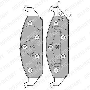 Тормозные колодки, дисковые. DELPHI LP1161 (фото 1)