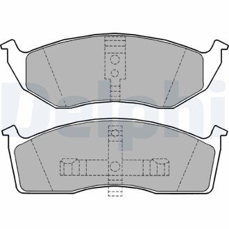 Комплект гальмівних колодок, дискове гальмо DELPHI LP1164